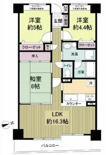 パークヒルズゼンボー大手前【10階】の間取り
