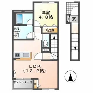 ラ ラ カーサ ドルチェ【2階】の間取り