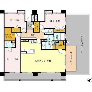 ロイヤルパークス千種【9階】の間取り