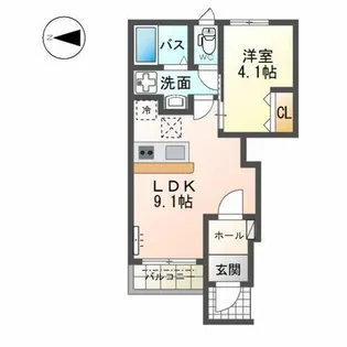 Rio Mund【101号室】の間取り