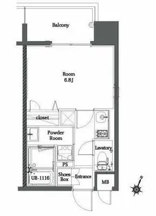 エンクレスト博多MATE【6階】の間取り