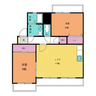 ヴァーテュー1【2階】の間取り