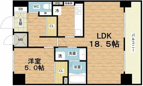プランドール新大阪【11階】の間取り