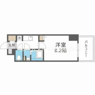 TOPAZ江坂【8階】の間取り