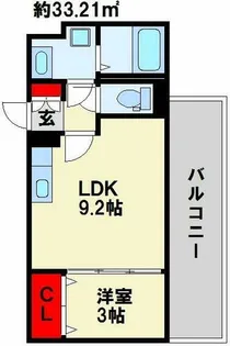 ガウディー【301号室】の間取り
