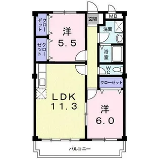 マリッチサワ【2階】の間取り