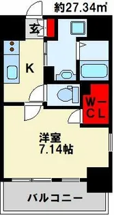 PROTO CITY 戸畑【201号室】の間取り