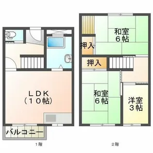 松が丘住宅13号棟【2階】の間取り