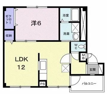 プランドール谷上【3階】の間取り