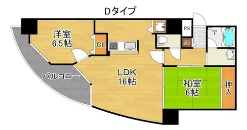 フェルザ住之江公園【8階】の間取り