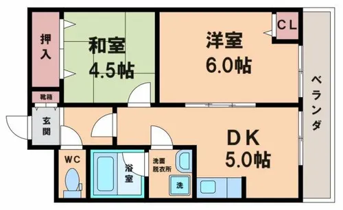 タメキマンションⅢ【6階】の間取り