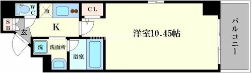 プレジール靭公園【4階】の間取り