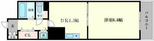 プレサンス千日前通【9階】の間取り