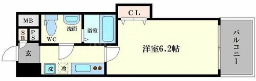 LUXE難波EAST【702号室】の間取り