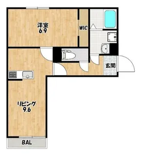 シャーロット石橋駅前【3階】の間取り