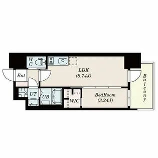 エステムコート大阪・弁天町【12階】の間取り