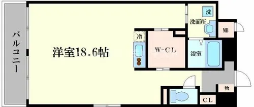 Wolf Pack Apartment【9階】の間取り