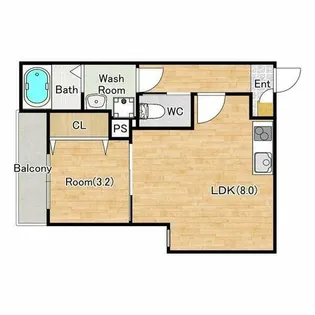 ジーメゾン名古屋牛立オーク【2階】の間取り