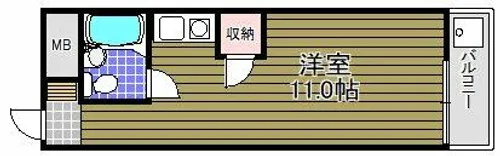 ロードサイドサガ【4階】の間取り