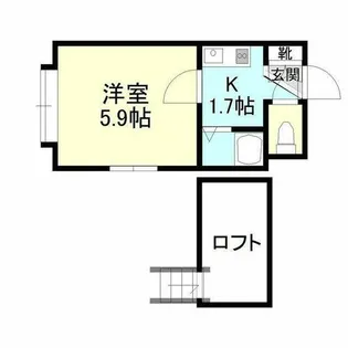 ラガール栄町【101号室】の間取り