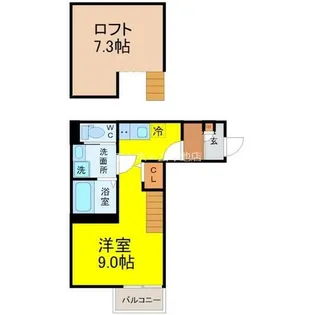 Patina砂田橋【1階】の間取り