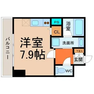 レジディア高岳【4階】の間取り