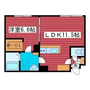 月寒EAST【2階】の間取り