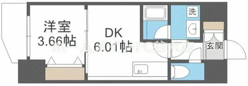 ブランシエスタ天満【6階】の間取り
