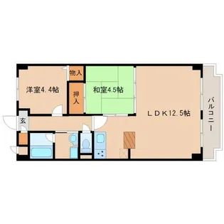 エムグランツ弐番館【2階】の間取り