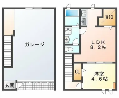 CASA MODERNO【1階】の間取り