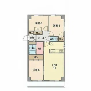メゾンドエルム21【1階】の間取り