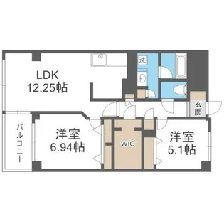 ホワイティ薬院【10階】の間取り