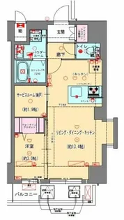 プレサンスNEO九条ディアシス【11階】の間取り