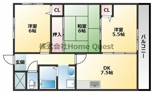 アルカディーナ八尾【8階】の間取り