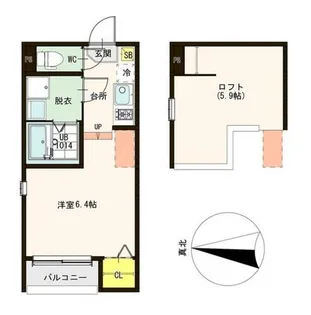 ハーモニーテラス醍醐新開Ⅱ【1階】の間取り
