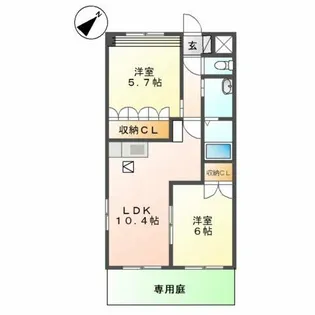 メゾン水無月【1階】の間取り