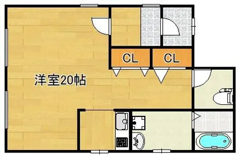 ネコトモ泉佐野【2階】の間取り