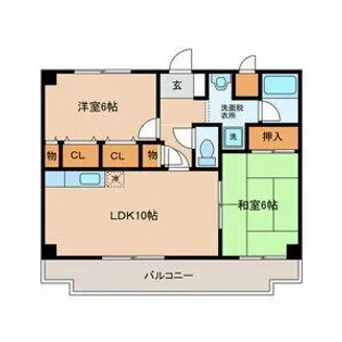 ラ・シーヌ恵我之荘【2階】の間取り