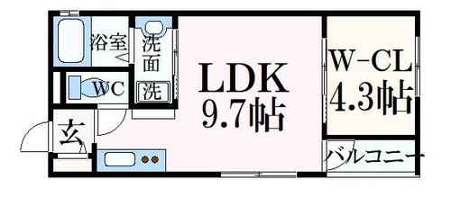 パレ シェーヌ デ クールⅢ【1階】の間取り