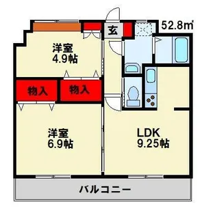 T-FLAT58【502号室】の間取り