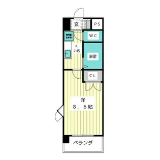 フラワール駒方【1階】の間取り