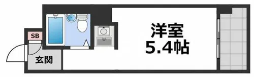 パークサイド上本町駅前【6階】の間取り