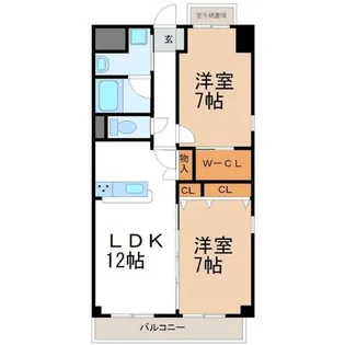 ルミナスパレス刈谷【7階】の間取り