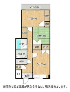 レイ前田【302号室】の間取り