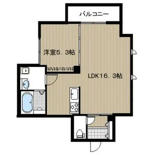 クロス六本松サウス【202号室】の間取り