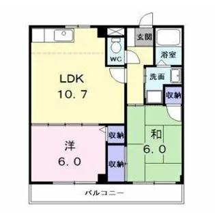 クインズコート【1階】の間取り