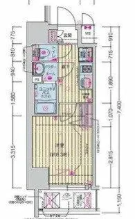 プレサンス四天王寺前夕陽ヶ丘ヴィリード【12階】の間取り