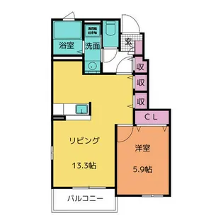 ベル アンジュ【1階】の間取り