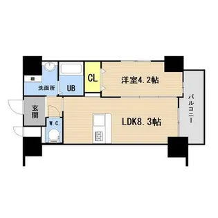 マリアヴィラ高宮【8階】の間取り