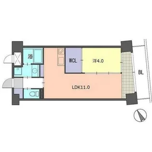 レジデンス住吉【5階】の間取り